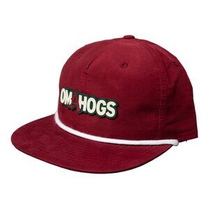 Arkansas Razorbacks OMAHOGS 3D Classic Rope Hat- Cardinal/ White